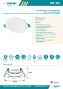Prime 10W Tricolour LED Downlight