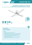 Quantum DC 48″ & 52″ DC Ceiling Fan With Remote Control + LED light