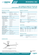 Riviera DC 52 inch smart ceiling fan with WiFi remote – Martec Australia
Modern Riviera 52 inch ceiling fan with quiet DC motor and smart control
Energy-efficient Riviera DC ceiling fan reversible for summer and winter. Specs 2