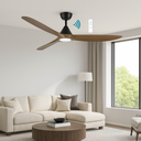 Martec Seaforth DC 52″ & 56″ Smart Ceiling Fan With WIFI Remote Control + LED light from lights and fans online  in a living room setting