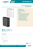 Sorrento Tricolour LED Exterior Wall Light