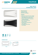 Taurus E27 Exterior Wall Light