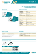 Product Spec 2 Martec Titan II 10W Tricolour LED Downlight - Lights and Fans Online
