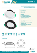 Titan II 10W Tricolour LED Downlight