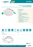 Ultra 10W Tricolour LED Downlight