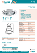 Uno Single Heat Lamp Bathroom Heater
