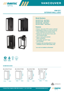 Vancouver E27 Exterior Wall Light