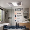 Martec Vapour DC 4 in 1 Bathroom Heater Cooler and Exhaust Fan with Tricolour LED Light in a modern australian bathroom