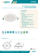 Zone 9W Tricolour LED Downlight With PIR Motion Sensor
