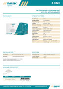 Product Spec 2 Martec Zone 9W Tricolour LED Downlight with PIR Motion Sensor - Lights and Fans Online