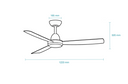 Martec Zorro DC 48″ Ceiling Fan With Remote Control + LED background Lights and Fans Online 